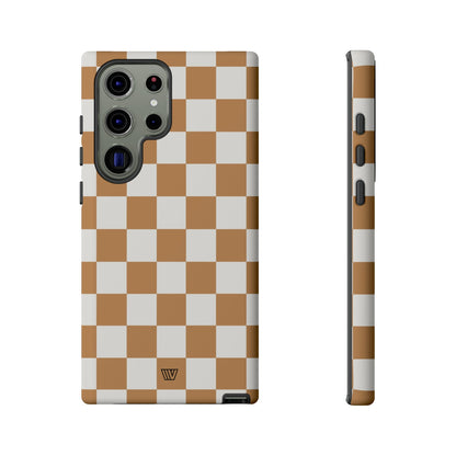 CHESTNUT CHECKERBOARD | Tough Phone Case