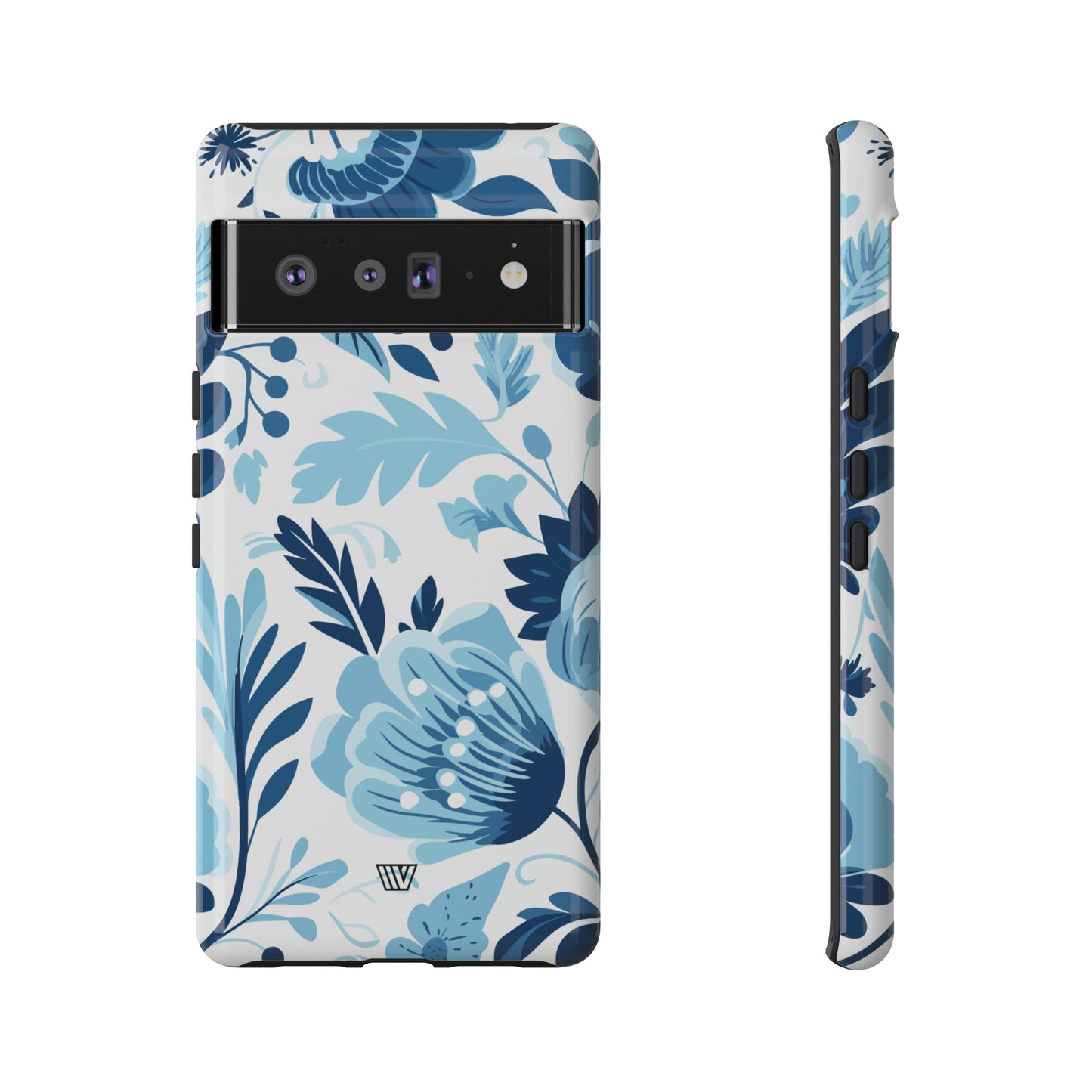 BLUE WHITE FLOWERS | Tough Phone Case