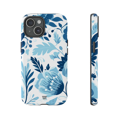 BLUE WHITE FLOWERS | Tough Phone Case