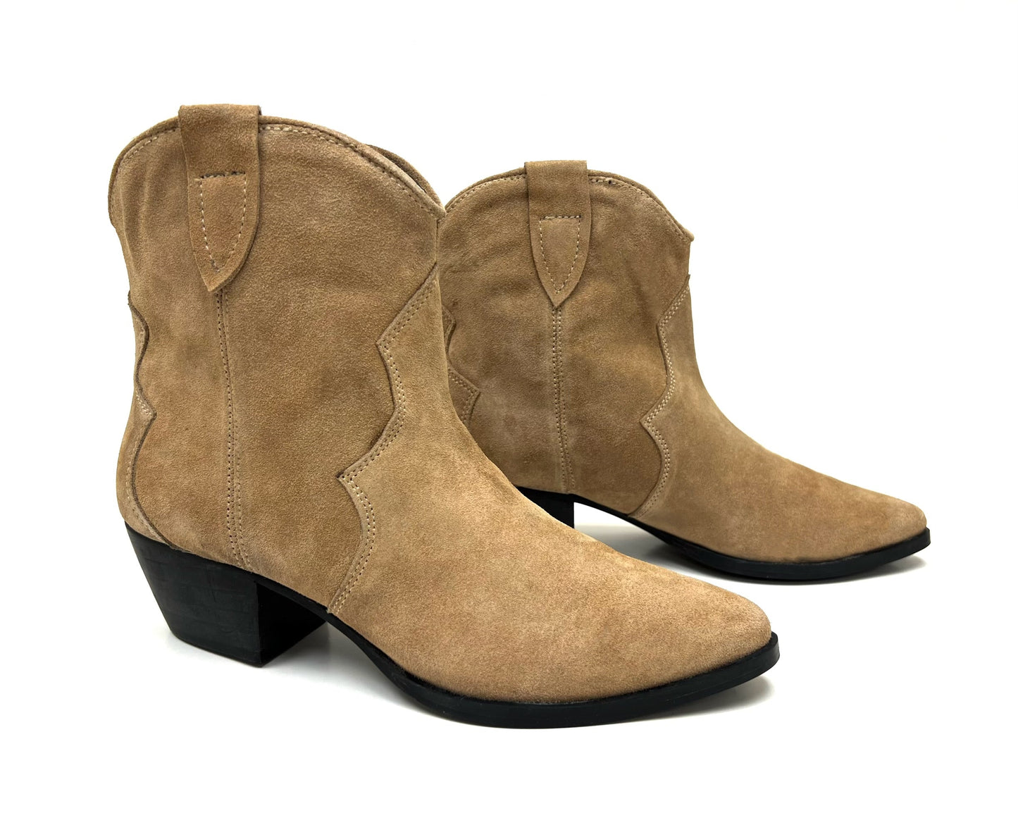 Chili Beige Short Western Bootie