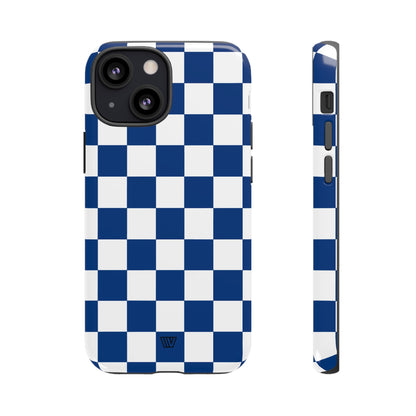 BLUE WHITE CHECKERBOARD | Tough Phone Case