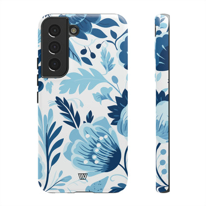 BLUE WHITE FLOWERS | Tough Phone Case