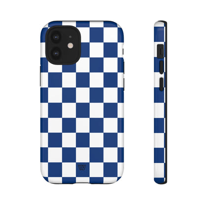 BLUE WHITE CHECKERBOARD | Tough Phone Case