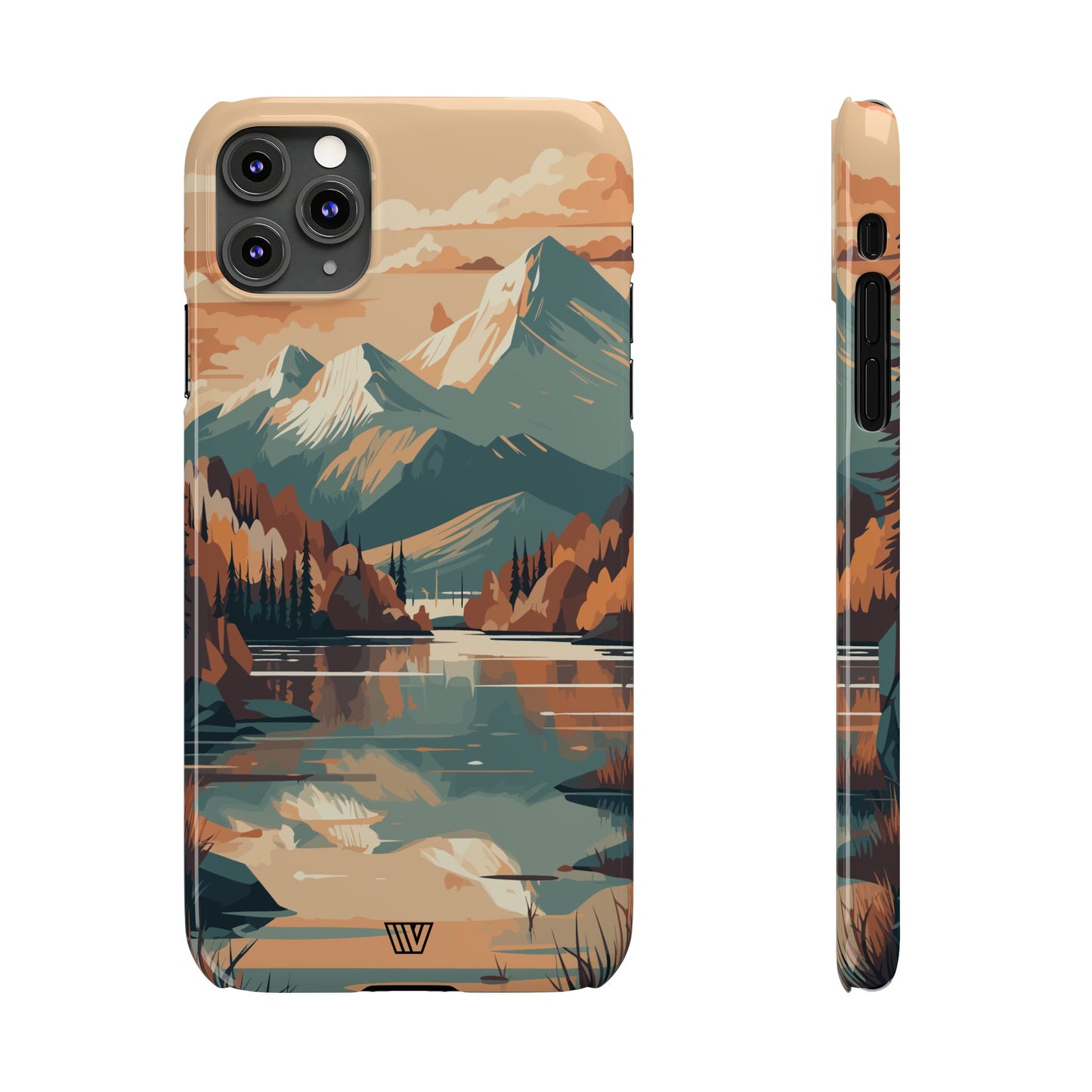 FALL MOUNTAIN RIVER LANDSCAPE | Slim iPhone Case