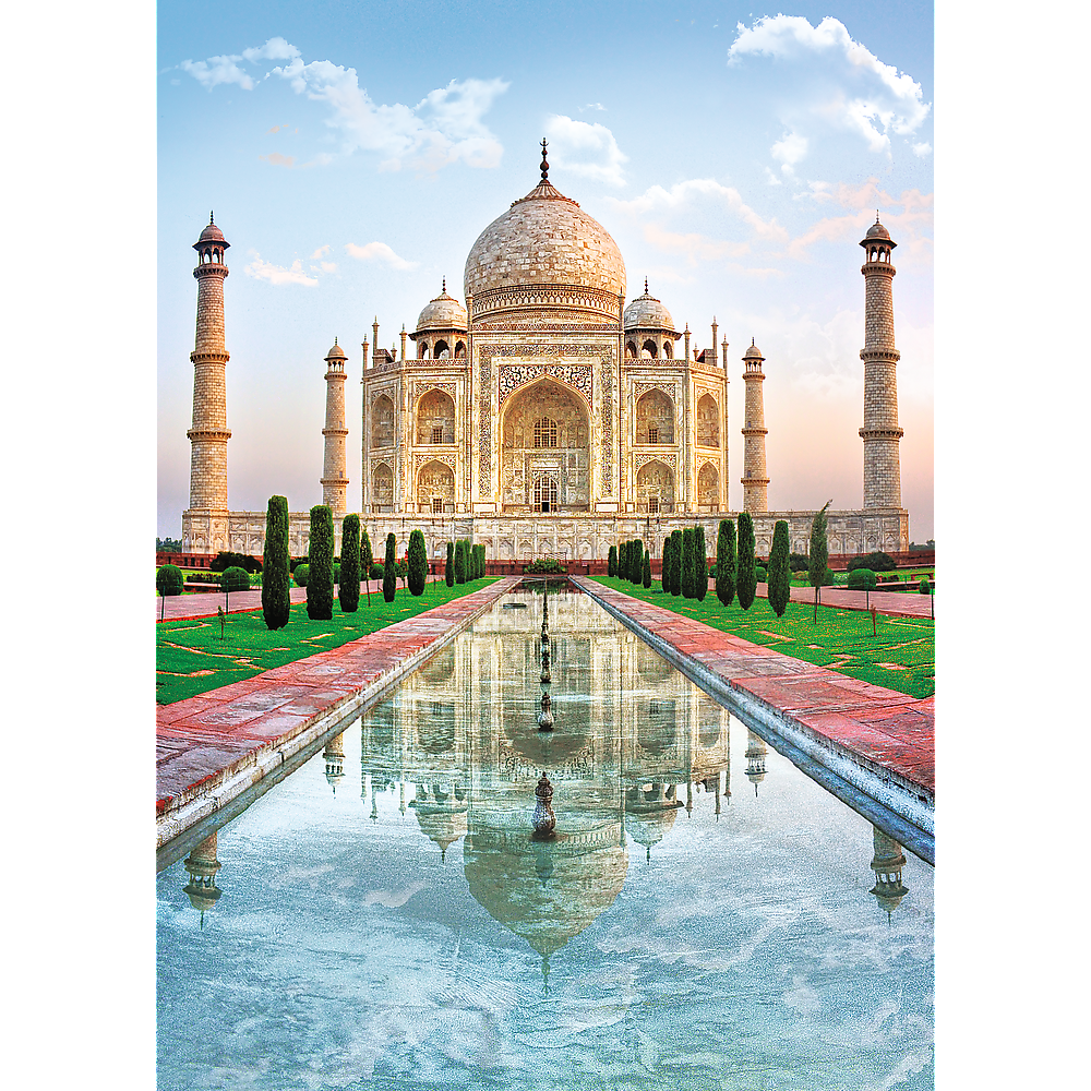 500 Piece Jigsaw Puzzle, Taj Mahal, Agra India Puzzles, Mausoleum Puzzles, Adult Puzzles, Trefl 37164