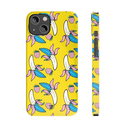 STRAWBERRY BANANA POP ART | Slim iPhone Case