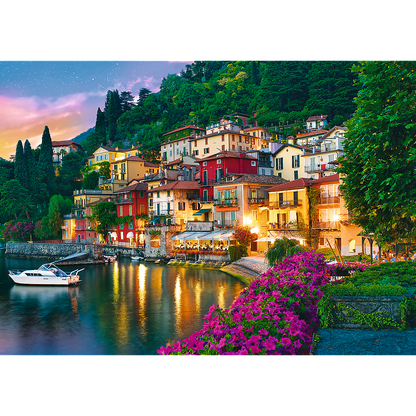 500 Piece Jigsaw Puzzles, Lake Como, Puzzle of Italy, Romantic Village Puzzle, Oceanside Puzzle, Adult Puzzles, Trefl 37290