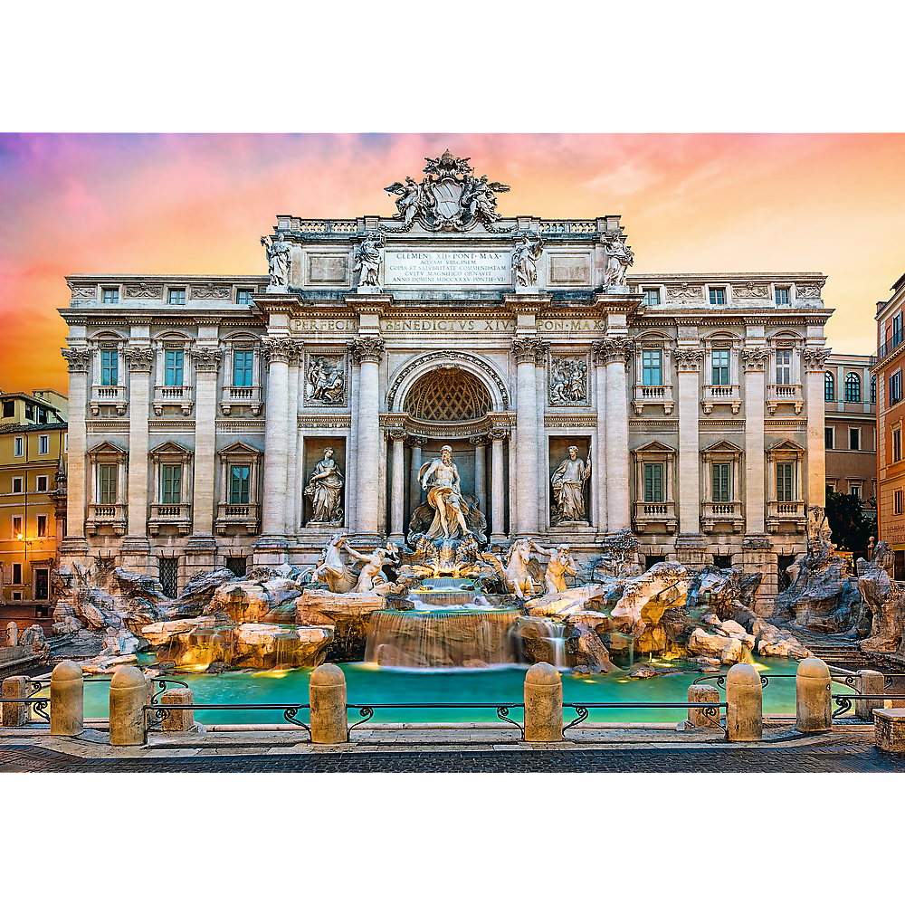 500 Piece Jigsaw Puzzle,  Fontanna di Trevi, Rome, Italy, Adult Puzzles, Trefl 37292