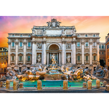 500 Piece Jigsaw Puzzle,  Fontanna di Trevi, Rome, Italy, Adult Puzzles, Trefl 37292