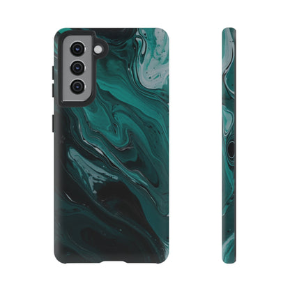 TEAL PAINT SWIRL | Tough Phone Case