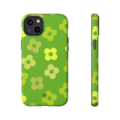 GREEN RETRO FLOWERS | Tough Phone Case