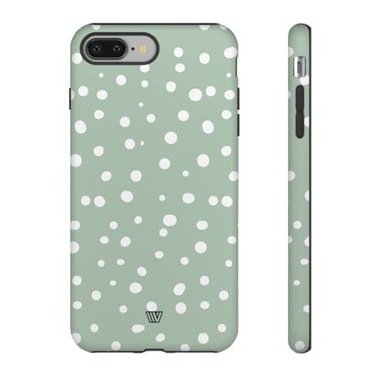 PASTEL GREEN DOTS | Tough Phone Case