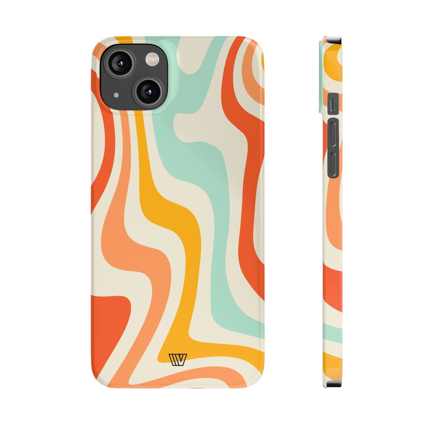 RETRO GROOVY SWIRLS | Slim iPhone Case