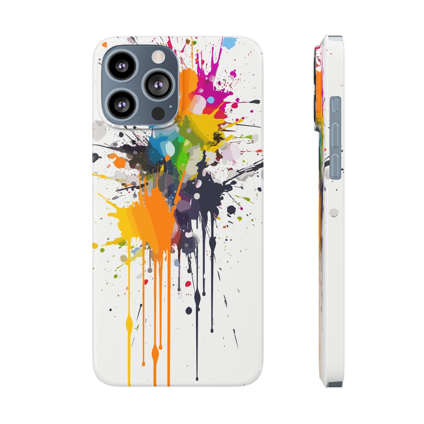 PAINT SPLATTER WHITE | Slim iPhone Case