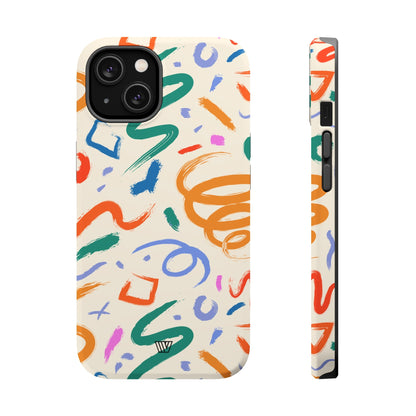 DOODLE PAINT BRUSH STROKES | MagSafe Tough iPhone Case