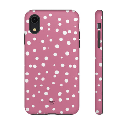 BLUSH RED DOTS | Tough Phone Case