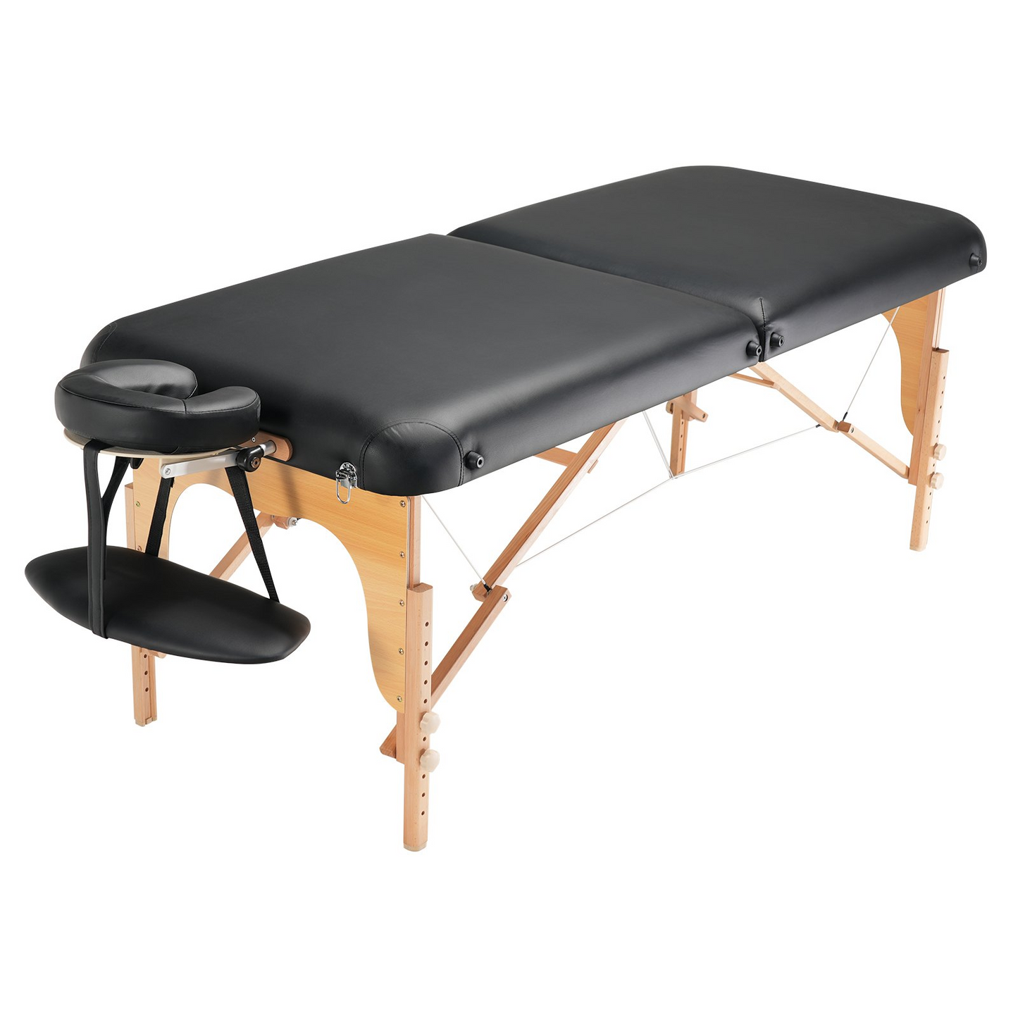 VEVOR Professional Wide Massage Table 30" W, Heavy Duty Folding Massage Table,  8-Level Height Adjustable Facial Salon Tattoo Bed, Portable Spa Table with Headrest, Hand Pallet & Carrying Bag, 750LBS