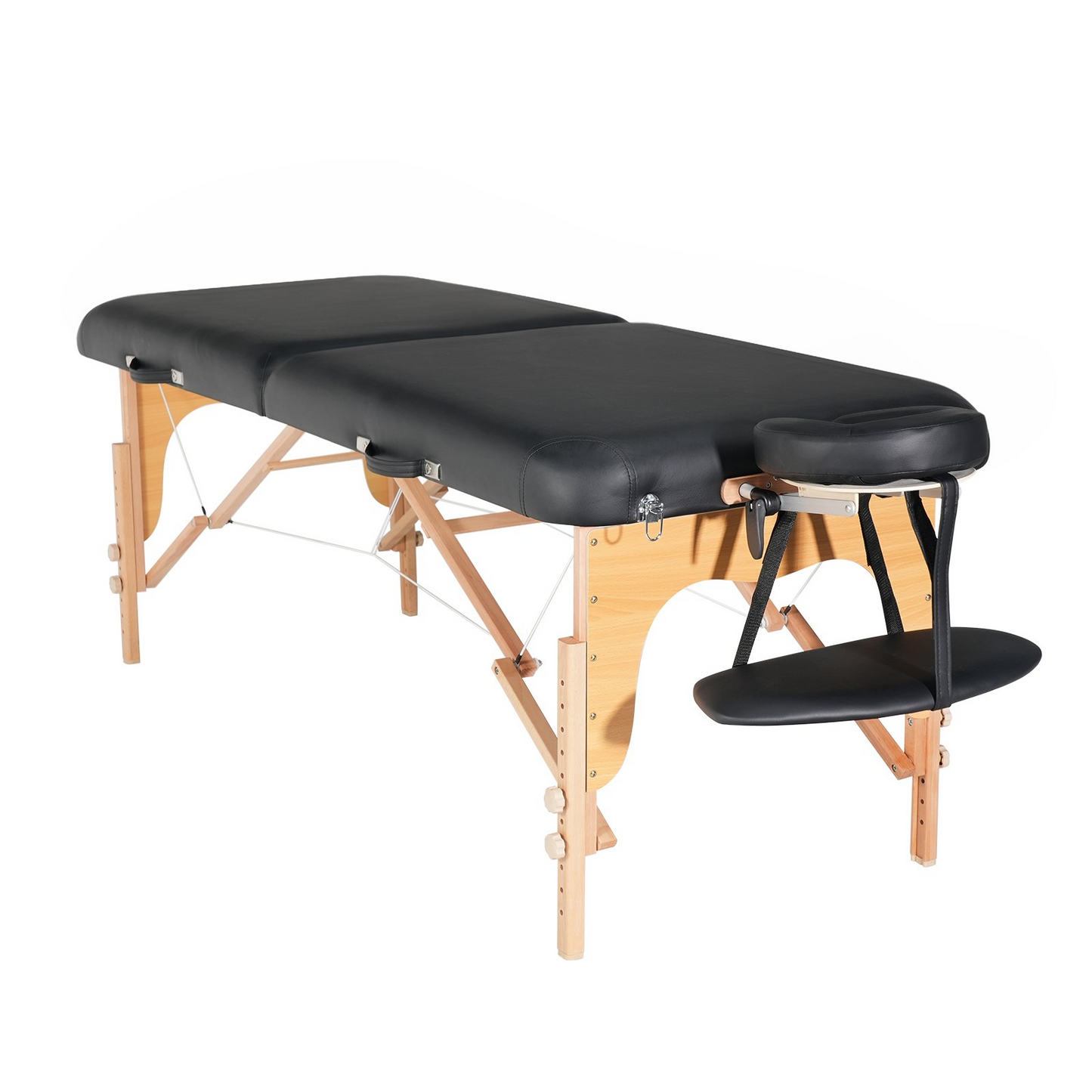 VEVOR Professional Wide Massage Table 30" W, Heavy Duty Folding Massage Table,  8-Level Height Adjustable Facial Salon Tattoo Bed, Portable Spa Table with Headrest, Hand Pallet & Carrying Bag, 750LBS