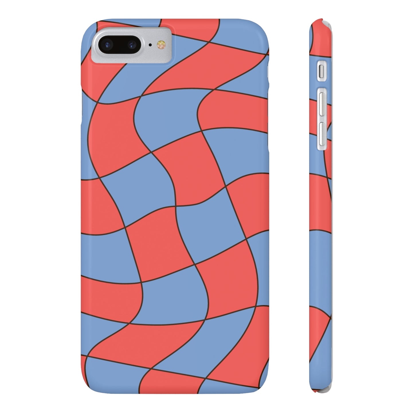 RETRO WAVY CHECKERBOARD  | Slim iPhone Case