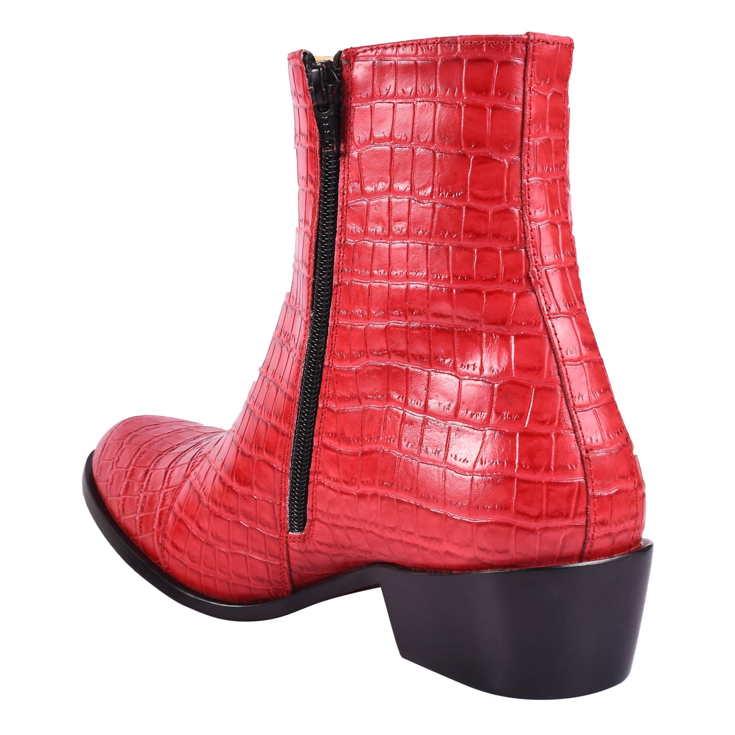 Jazzy Jackman Leather Print Ankle Length Boots