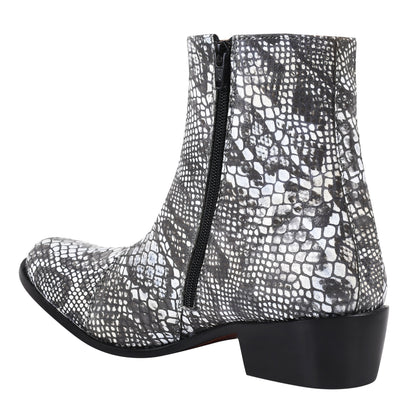 Jazzy Jackman Leather Print Ankle Length Boots