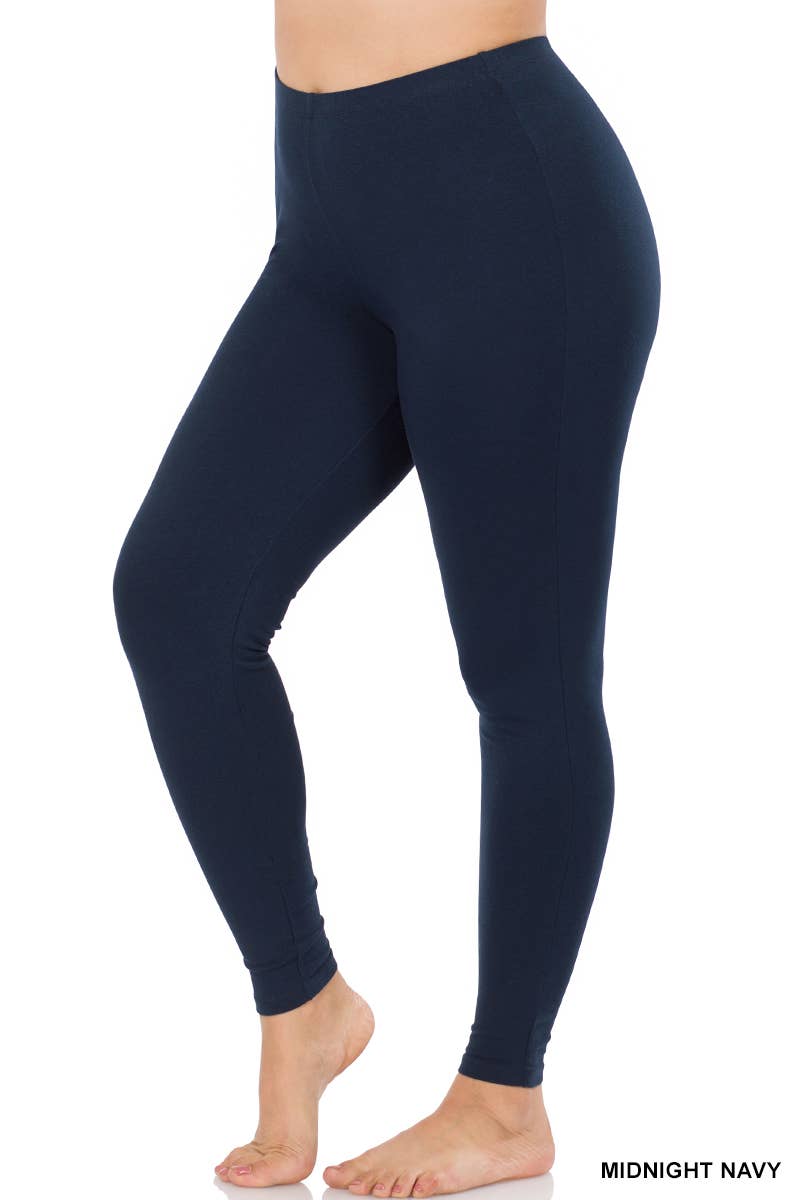 PLUS SIZE BETTER COTTON FULL LENGTH LEGGINGS