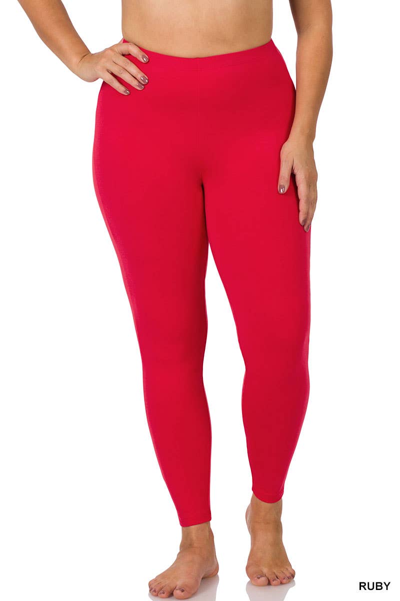 PLUS SIZE BETTER COTTON FULL LENGTH LEGGINGS