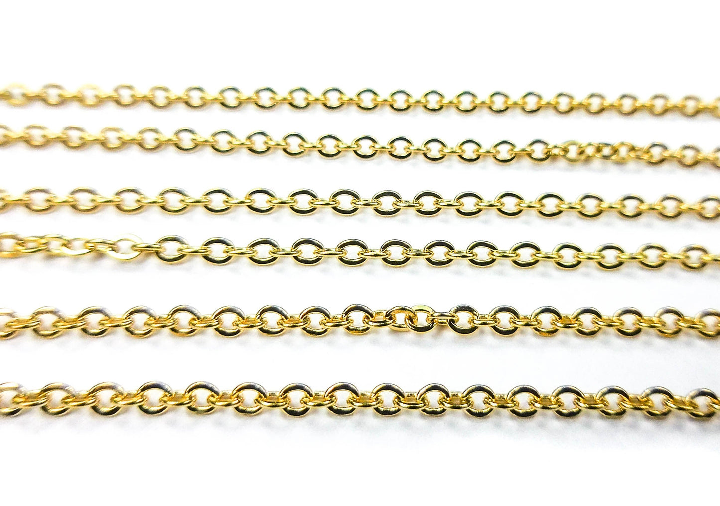 Stainless Steel Necklace Chains Gold  - 316 Grade Link Chain - Lobster Claw Clasp