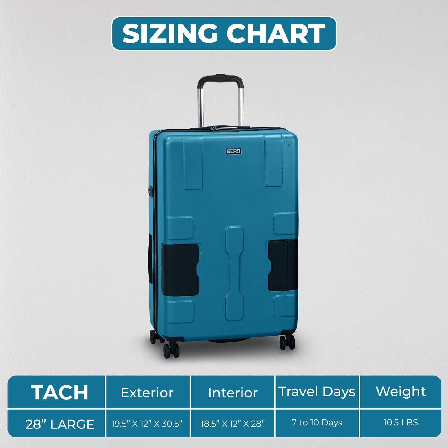 TACH V3.1 Single Large Suitcase (28 inch Luggage)