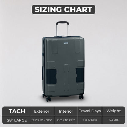 TACH V3.1 Single Large Suitcase (28 inch Luggage)