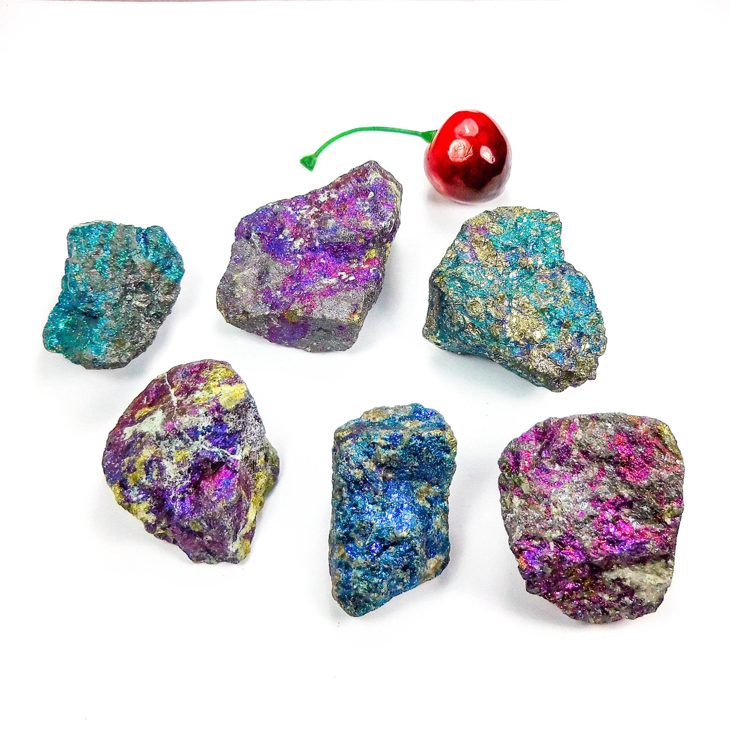 Chalcopyrite Peacock Ore Rough (3 Pcs) Raw Gemstones