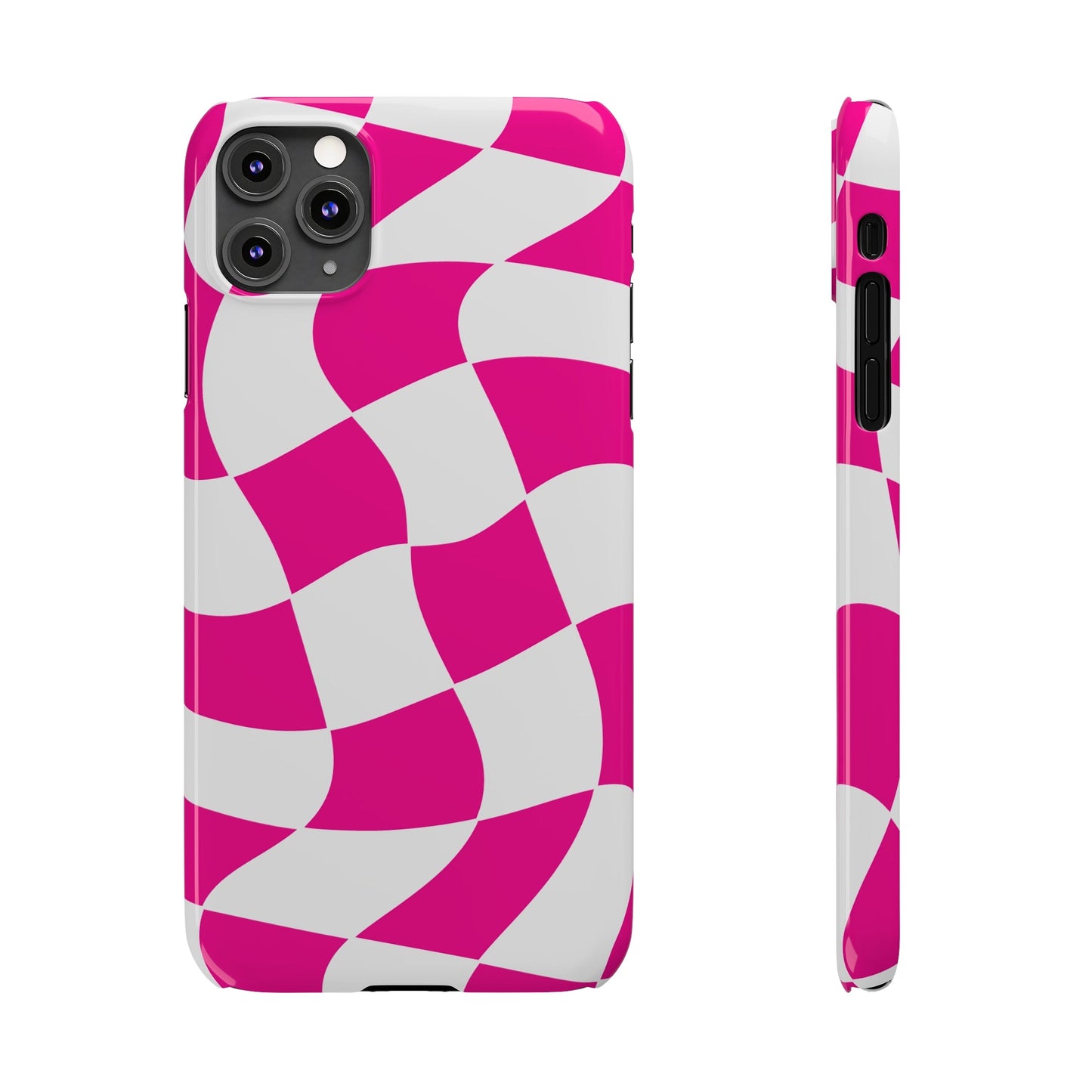 HOT PINK WAVY  | Slim iPhone Case