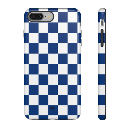 BLUE WHITE CHECKERBOARD | Tough Phone Case