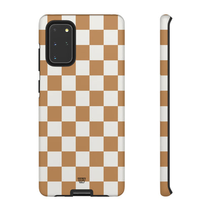 CHESTNUT CHECKERBOARD | Tough Phone Case