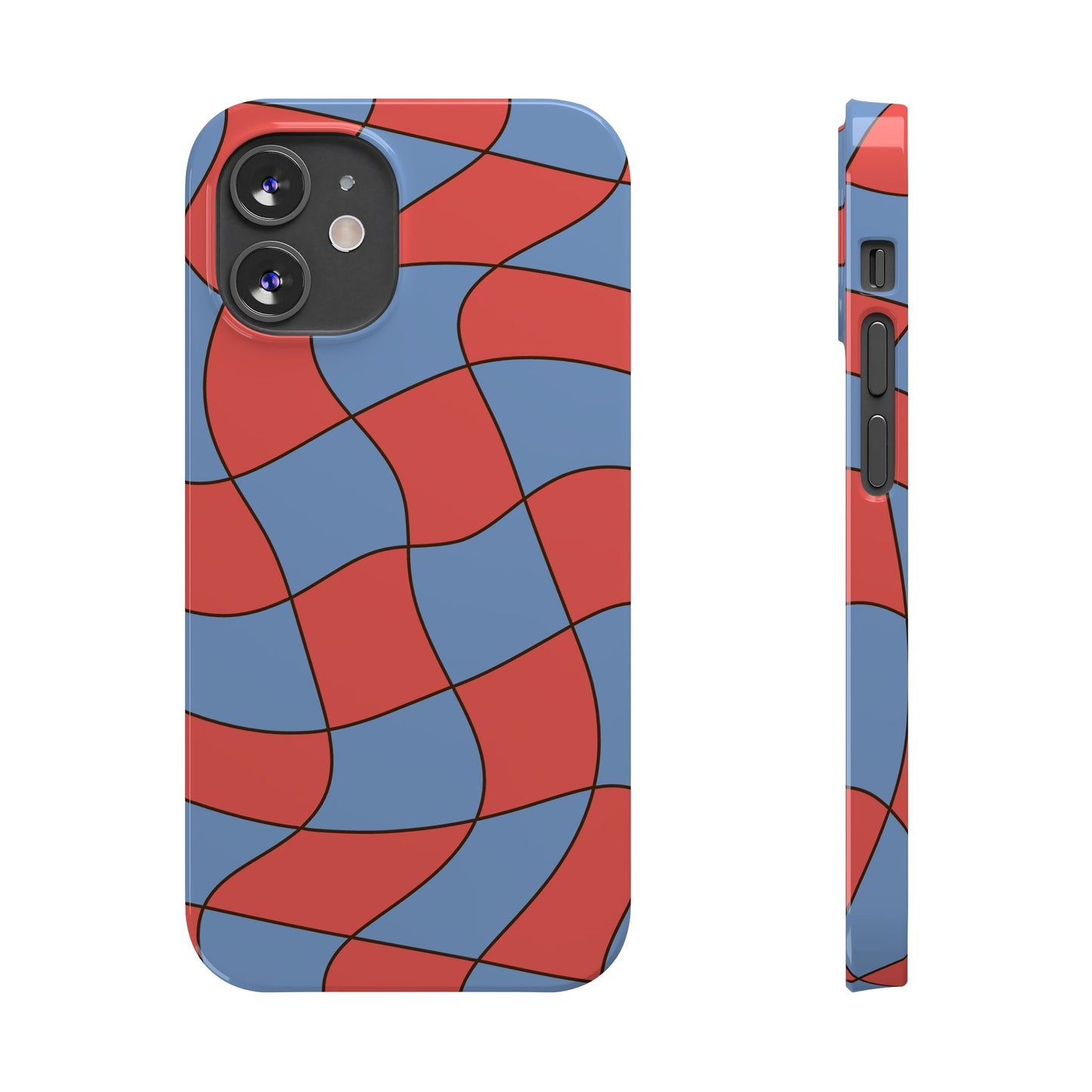 RETRO WAVY CHECKERBOARD  | Slim iPhone Case