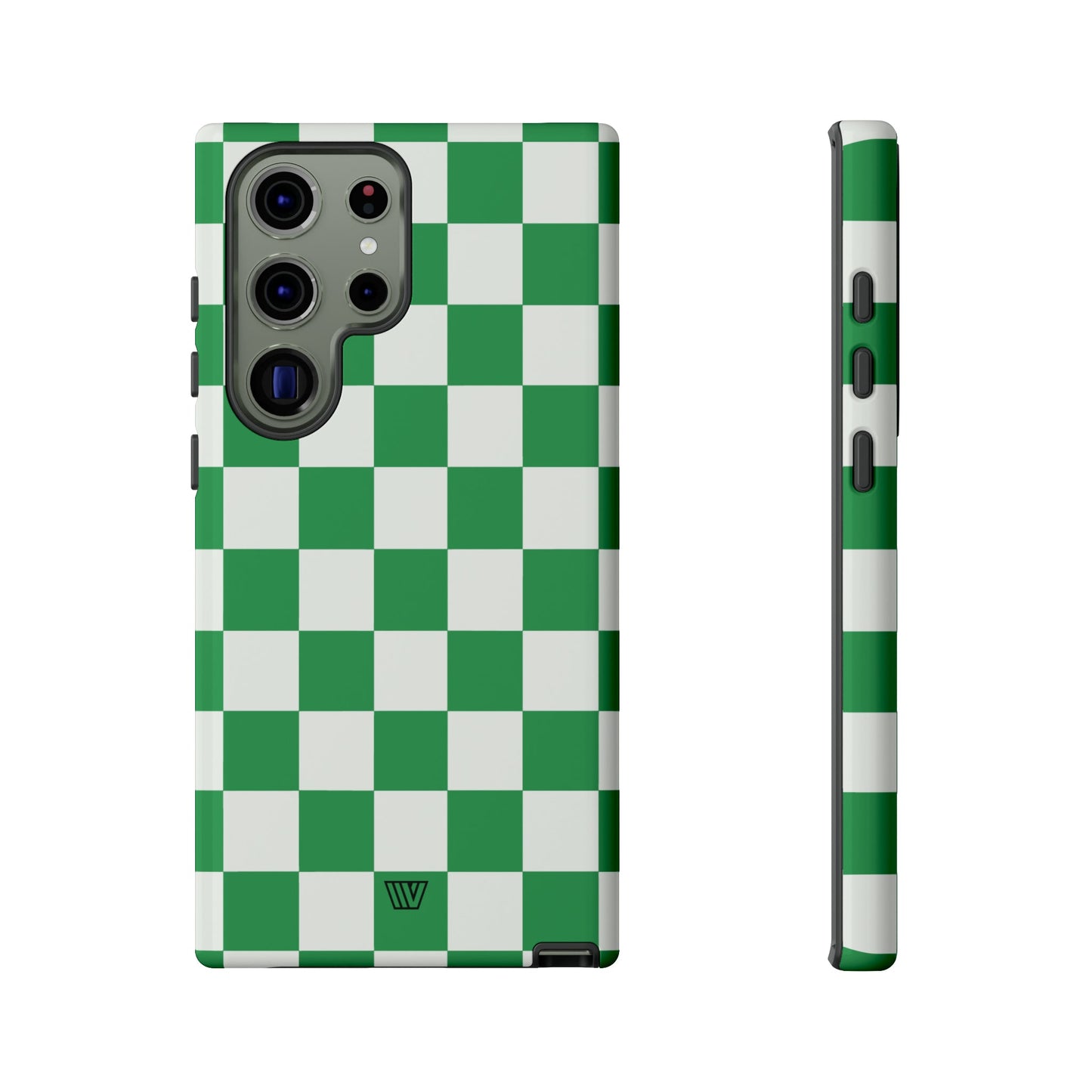 GREEN WHITE CHECKERBOARD | Tough Phone Case