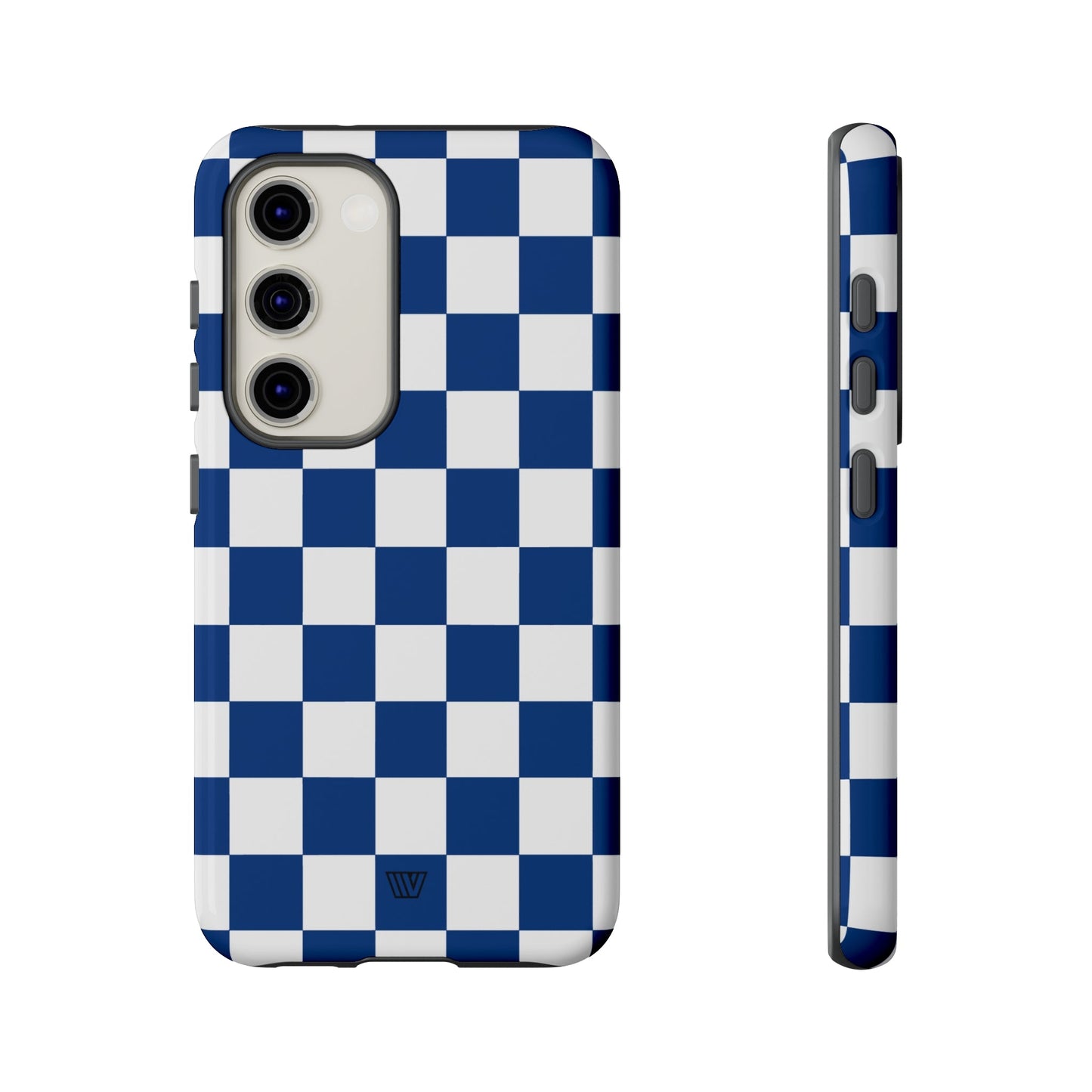 BLUE WHITE CHECKERBOARD | Tough Phone Case