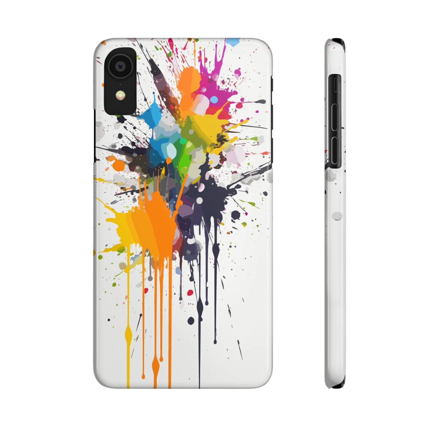 PAINT SPLATTER WHITE | Slim iPhone Case