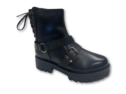 Claire Black Biker Boots