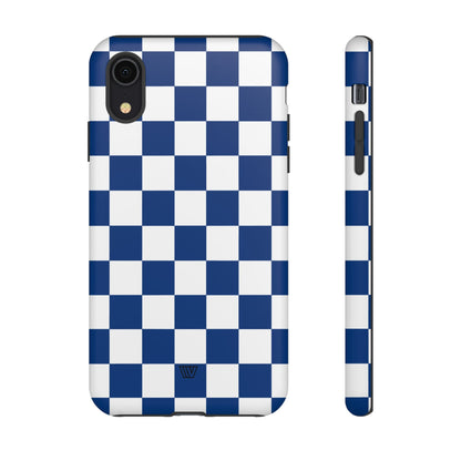 BLUE WHITE CHECKERBOARD | Tough Phone Case