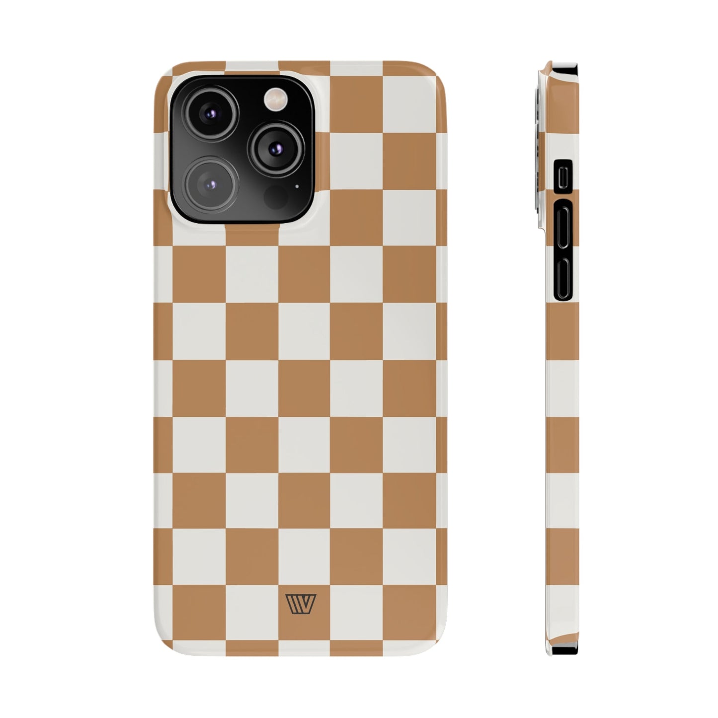 CHESTNUT CHECKERBOARD | Slim iPhone Case