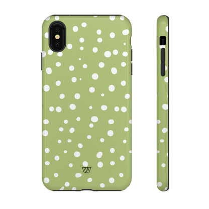 PALE OLIVE DOTS | Tough Phone Case