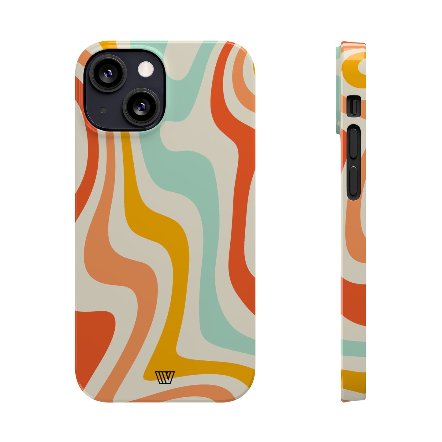 RETRO GROOVY SWIRLS | Slim iPhone Case