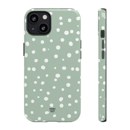 PASTEL GREEN DOTS | Tough Phone Case