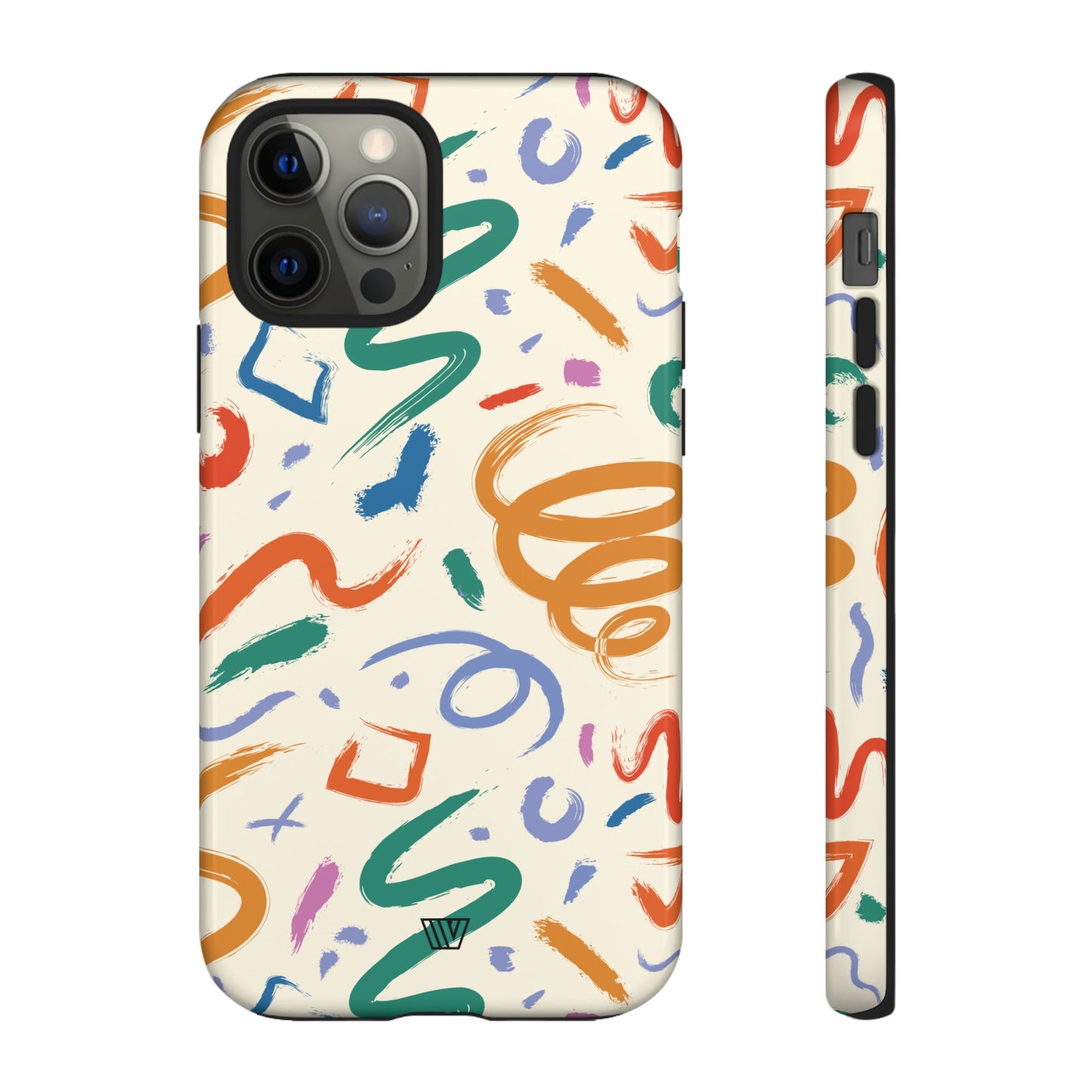 DOODLE PAINT BRUSH STROKES | Tough Phone Case