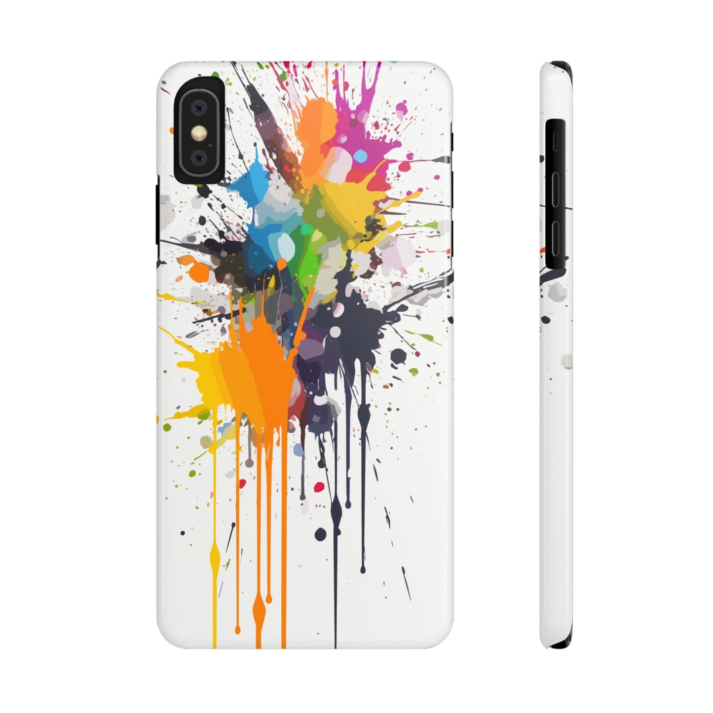 PAINT SPLATTER WHITE | Slim iPhone Case