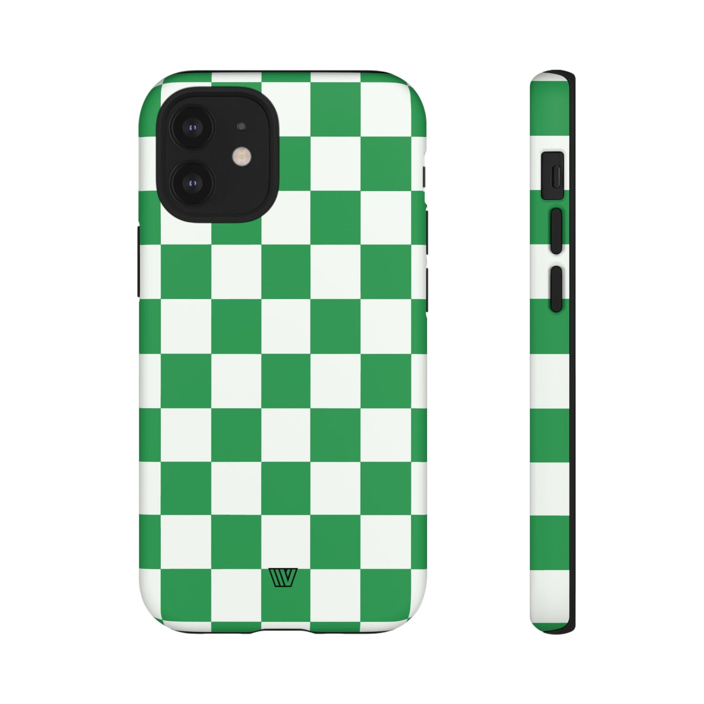 GREEN WHITE CHECKERBOARD | Tough Phone Case