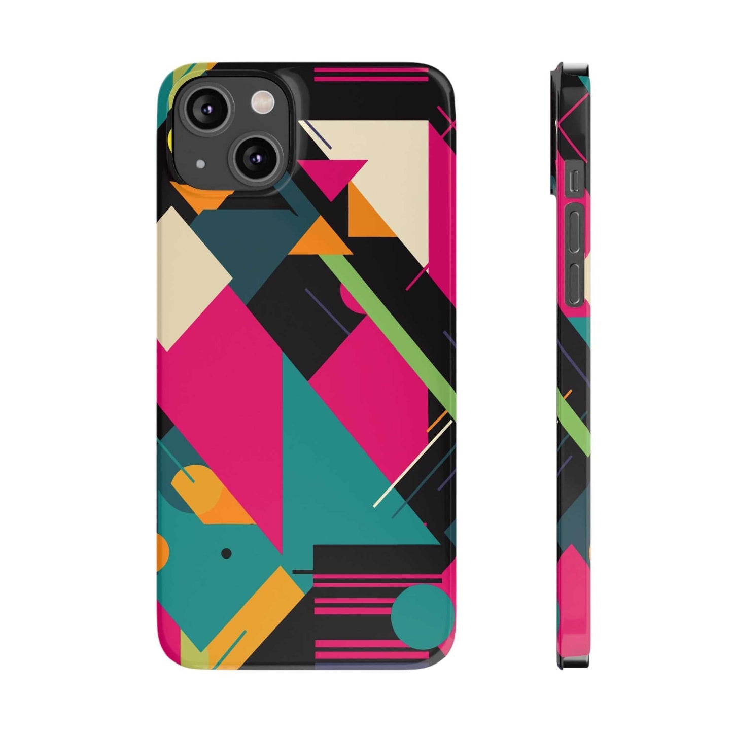 80s / 90s RETRO GEOMETRIC PATTERN | Slim iPhone Case