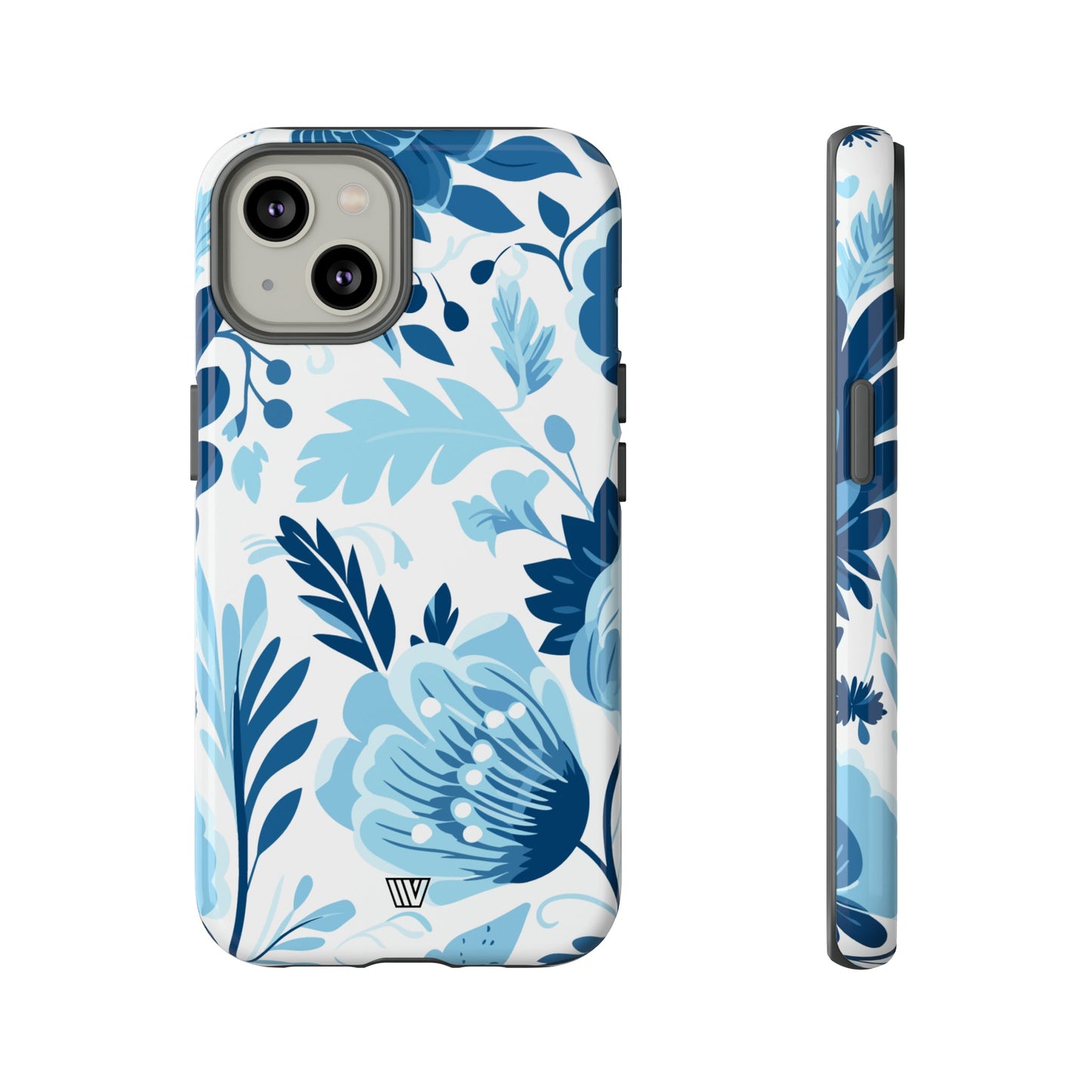 BLUE WHITE FLOWERS | Tough Phone Case