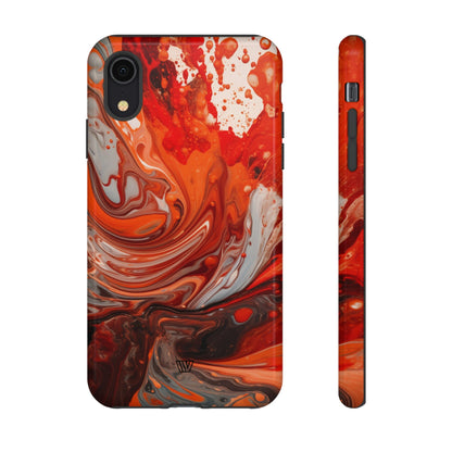 WHITE FIRE PAINT SWIRL | Tough Phone Case